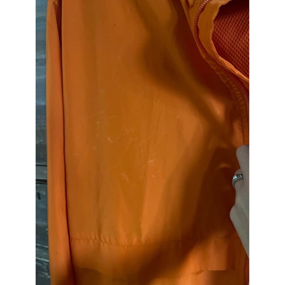 Vintage 90s Y2K Eddie Bauer Windbreaker Jacket Orange Medium Gorp Granola Coat - Picture 7 of 12